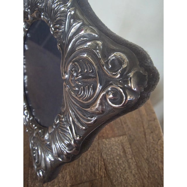Mid 20th Century Vintage Sterling Silver Photo Frame For Sale - Image 5 of 9