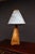 Mid 20th Century Mid Century Modern Oversized Live Edge Wood Table Lamp With Patinated Copper Shade For Sale - Image 4 of 12