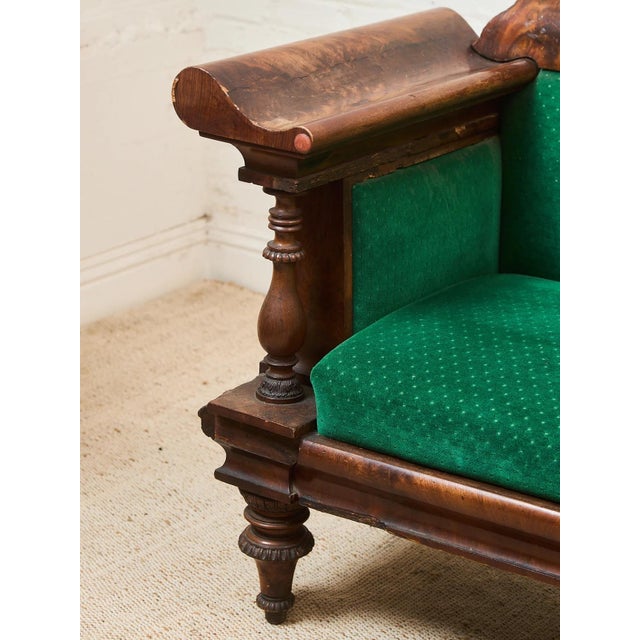 Traditional Antique Empire Style Walnut Swan Grecian Sofa For Sale - Image 3 of 11