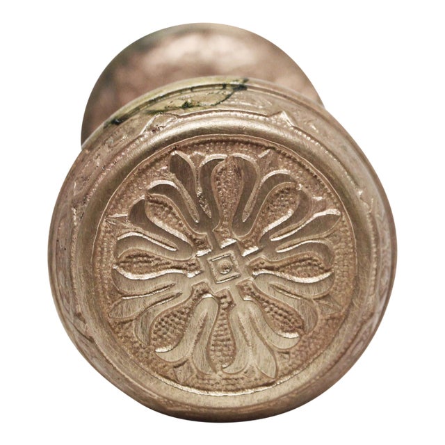 Antique Reading 4 Fold Tulip Brass Knobs For Sale