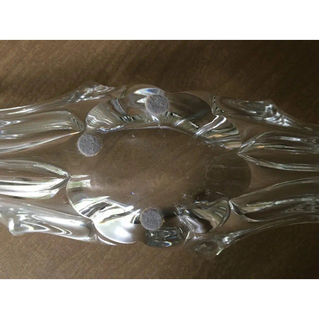Glass Daum France Sculptural Centerpiece Crystal Vase For Sale - Image 7 of 10