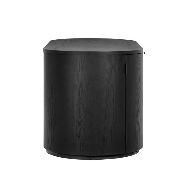 Marlow Black Wood Executive Desk For Sale - Image 4 of 9