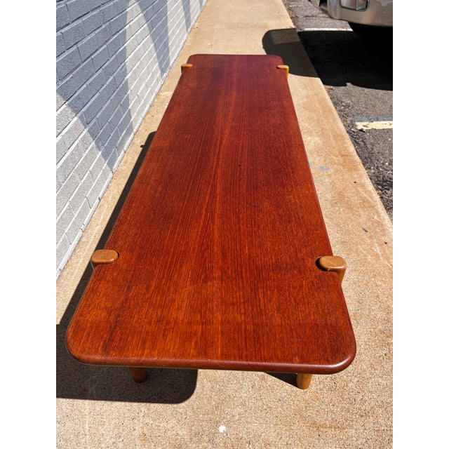 Mid-Century Modern Mid 20th Century Hans Wegner at-11 Teak Coffee Table for Andreas Tuck For Sale - Image 3 of 12