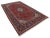 Red Color Hand Knotted Persian Kashan Rug For Sale - Image 4 of 5