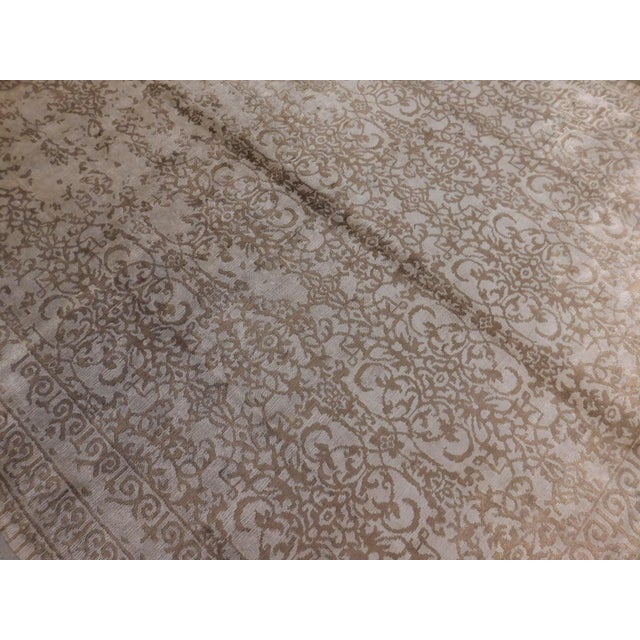 Hand Knotted Bamboo Silk Rug. 8'1"x 10'1" For Sale - Image 14 of 18