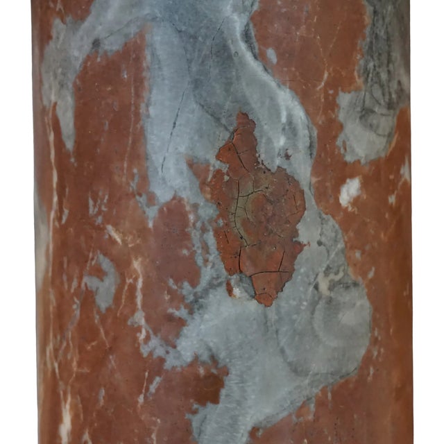 Stone Rouge Marble Pedestal For Sale - Image 7 of 7
