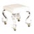 Textile Rolling Stool on Acrylic Legs For Sale - Image 7 of 7
