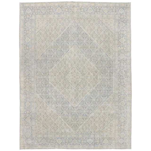 Vintage Persian Mahi Tabriz Rug - 09'03 X 12'02 For Sale - Image 10 of 10
