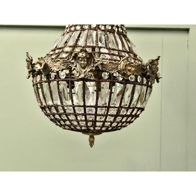 Large French Empire Style Balloon Chandelier, 1920s For Sale - Image 6 of 8