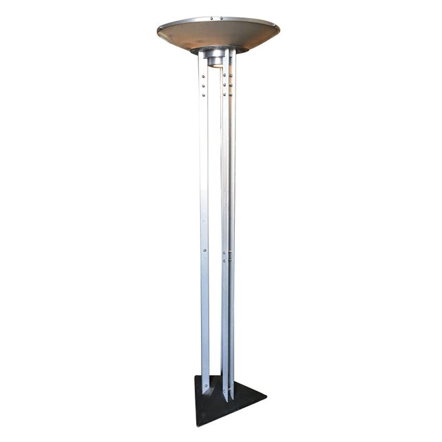 Robert Sonneman's "Echoes of Vienna" metal industrial Floor Lamp for Geroge Kovacs lighting. This lamp features an...