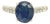 Natural Sapphire Diamond Ring 14k W Gold 3 TCW Certified For Sale