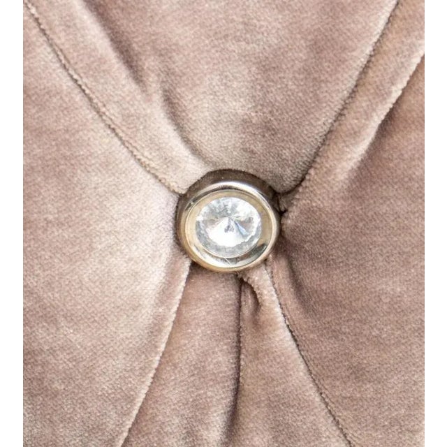 Hollywood Regency Modern Glam Velvet Crescent Sofa For Sale - Image 4 of 7