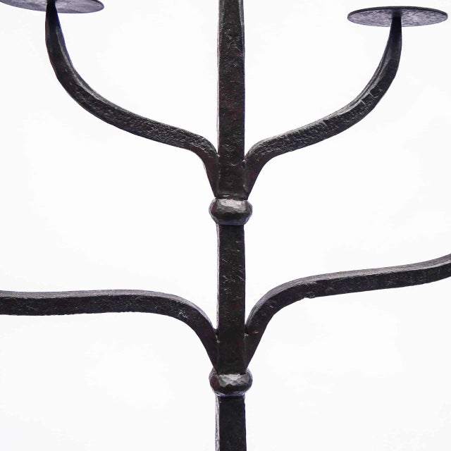 Wrought Iron Standing Candleholder, 1890s For Sale - Image 6 of 11