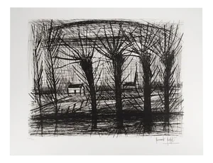 Bernard Buffet, Willows by the River, Original Engraving