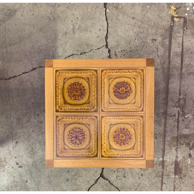 Danish Modern Teak Tile Top Nesting Tables by Willy Ryomgard Mobelfabriken For Sale - Image 9 of 12