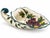 Vintage Italian Hand-Painted Grapevine Ceramic Serving Dish With Scroll Handle For Sale - Image 4 of 5