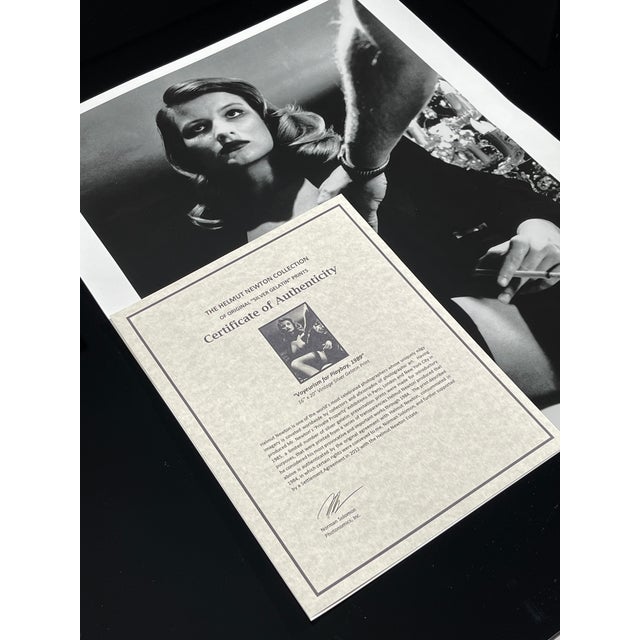 Black "Voyeurism, Los Angeles 1983" Vintage Silver Gelatin Print by Helmut Newton For Sale - Image 8 of 8