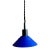 1980s Blue Danish Glass Pendant Light. Scandinavian Mid Century Design For Sale