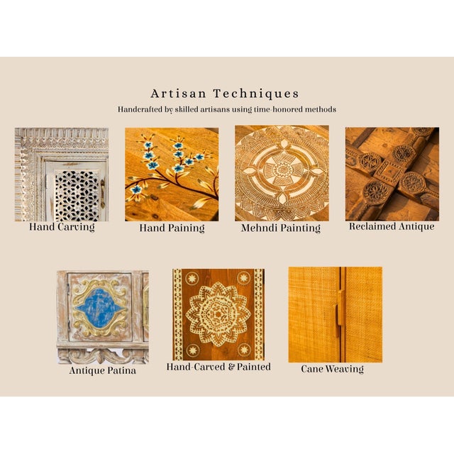 Arcana Mother-of-Pearl & Brass Nine Drawer Dresser by House of Jaipur For Sale - Image 6 of 7