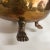 English Georgian Style Hammered Brass Lion Head Motif Jardiniere For Sale - Image 3 of 7