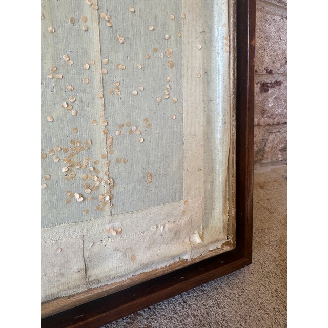 Wood Vintage Textured Art in Original Frame For Sale - Image 7 of 18