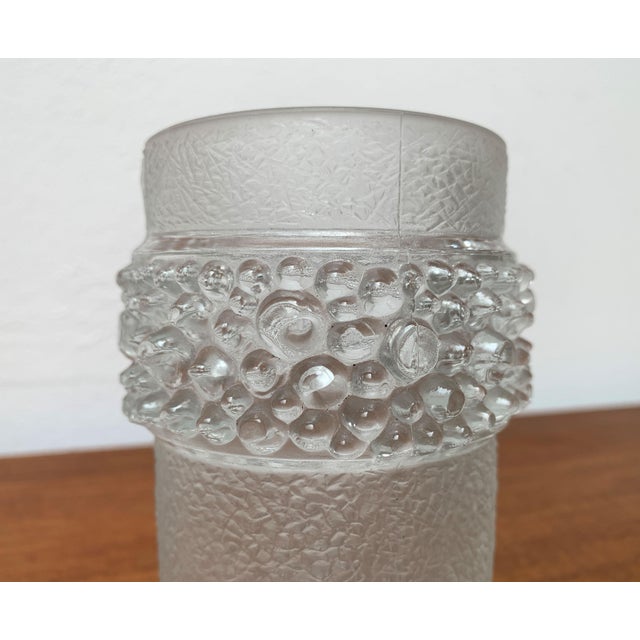 Vintage French Glass Spike Vase, 1970s , in Very Good conditions. Designed 1970 to 1979