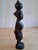 Folk Art Hand Carved Angola Wood Sculpture Woman Carrying Water Jar African Folk Art 10” For Sale - Image 3 of 12
