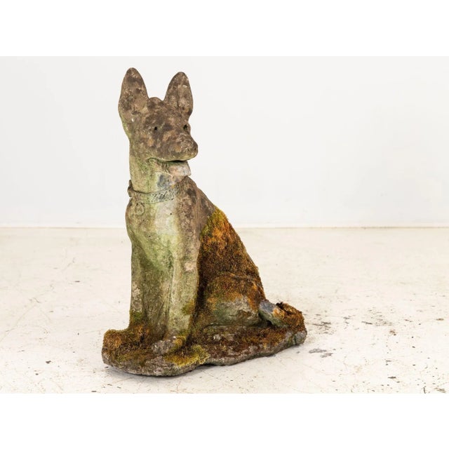 Sculpture Materials Concrete Shepherd Dog Garden Ornament, English Mid 20th Century For Sale - Image 7 of 7