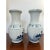Pair of Blue & White Chinoiserie Cherry Blossom Vases With Peony &Greek Key Motifs For Sale - Image 4 of 5