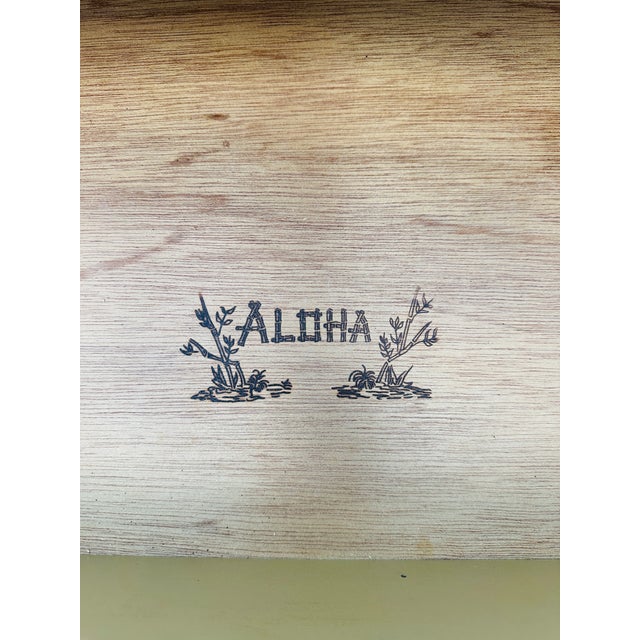 Vintage Dixie Aloha Faux Bamboo 3-Drawer Bachelor’s Chest - Original Cream Finish - Palm Beach Regency For Sale In Tampa - Image 6 of 12