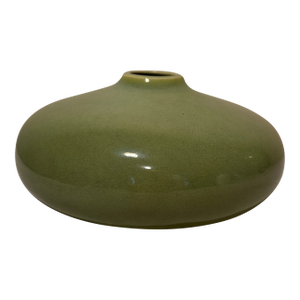 John-Richard Mid-Century Modern Style Apple Green Ceramic Bud Vase, 2013