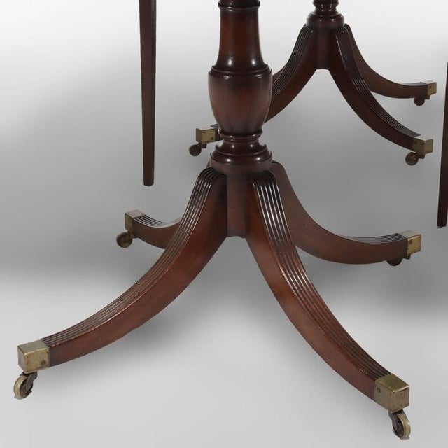 Wood Duncan & Phyfe Style George III Mahogany Banquet Table With Three Leaves C1820 For Sale - Image 7 of 17
