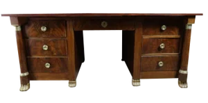 Large Empire Style Desk in Mahogany