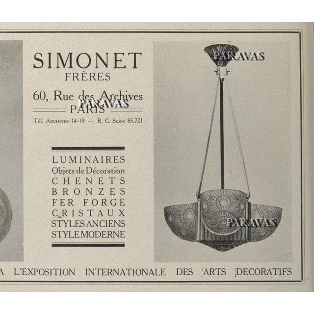 French Art Deco Wall Sconces by Simonet Freres 1920s France - A Pair For Sale - Image 12 of 14