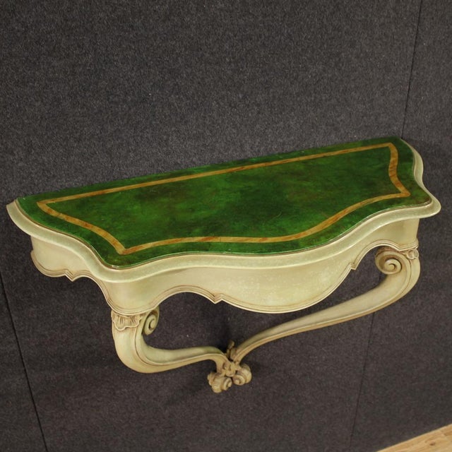 1970s Italian Lacquered and Painted Console Table, 1970 For Sale - Image 5 of 13
