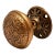 1870s Antique American Bronze Door Knob W/ Rosette. 2 Pieces For Sale