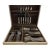 New 1980s Silver Set of 6- Seven Piece Place-Setting, 42 Pieces Rattail. With Case For Sale