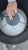 Modern Modern Espresso Ribbon / Wrapped Drum Shade Pendant Light For Sale - Image 3 of 5