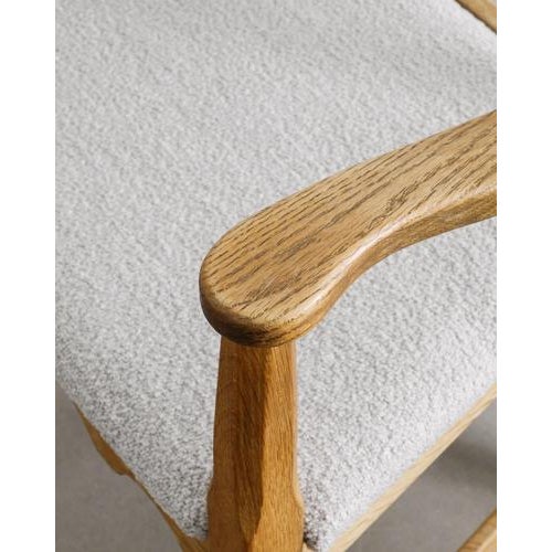 Sculptural Wooden Razorblade Dining Armchairs in Oak by Henning Kjaernulf, 1960s, Set of 2 For Sale - Image 9 of 11