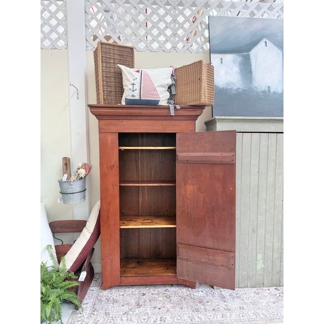 Antique 19th Century Pine Pantry Cabinet For Sale - Image 9 of 11