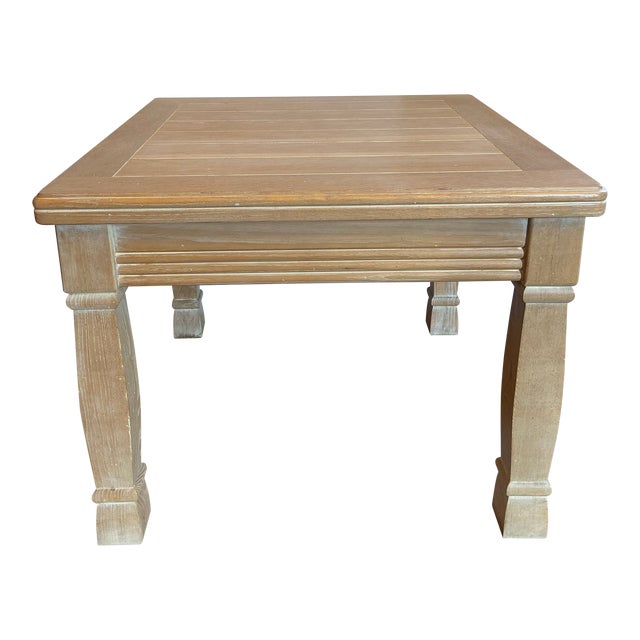 Altavista Lane White Oak Square Side Table — Farmhouse Style No. 1513-17 For Sale