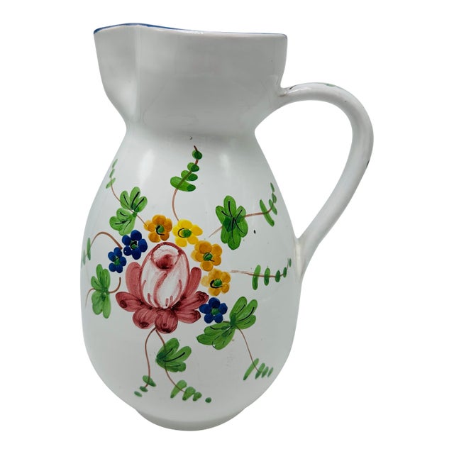 Vintage Italian Ceramic Pitcher For Sale