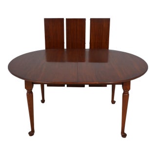 Henkel Harris Cherry Queen Anne Dining Room Table For Sale
