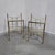 Very nice pair of French brass and glass end lamp tables, or bedside tables, two tier, in very good overall condition. 28"...