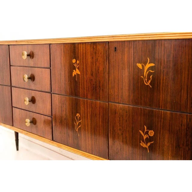 Mid-Century Italian Dining Room Set with Table and Bar Cabinet, 1940s, Set of 2 For Sale - Image 6 of 14