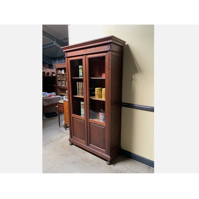 Antique Art Nouveau Bookcase, 1915 For Sale - Image 4 of 9