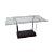 Design Institute of America Iron Base Glass Top Dining Table For Sale
