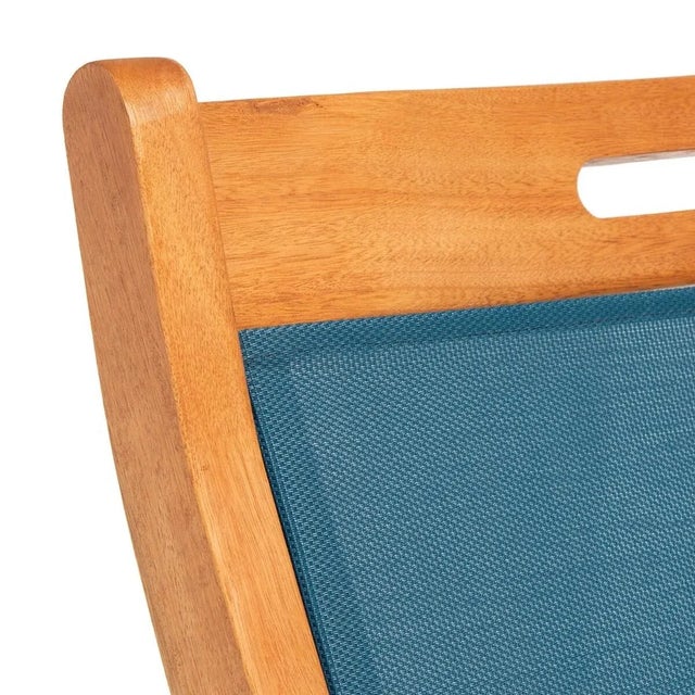 Kamson Sunlounger - Natural/Navy For Sale In Philadelphia - Image 6 of 10