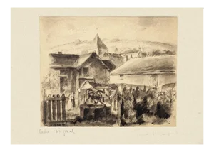 Village - Original Watercolor and Pen by Paul Albert Moras - 1926 1926
