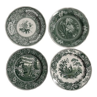 Vintage Spode Green Archive Collection the Georgian Series- Set of 4 For Sale